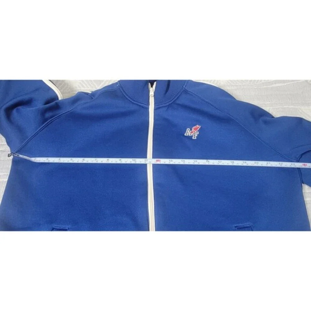 Abercrombie & Fitch Muscle Track Jacket Men’s Medium – Blue Full Zip Winged Foot